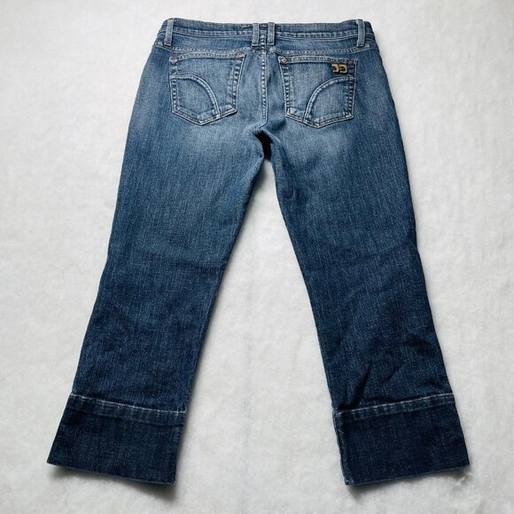 Vintage Joe's Jeans Womens Blue Low Rise Socialite Kicker Cropped Denim Jeans 31 - Picture 2 of 10